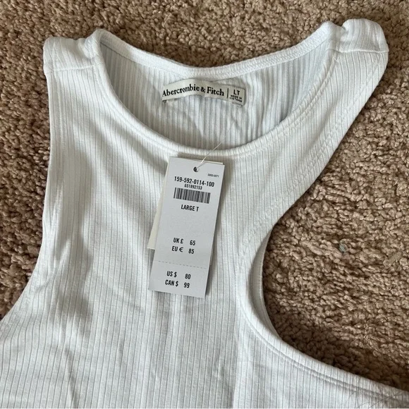 Abercrombie Cut-out Midi Dress | White | Size Large Tall | NWT - Picture 4 of 5